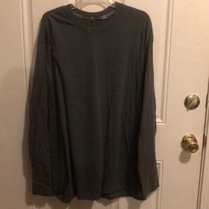 dark grey shirt